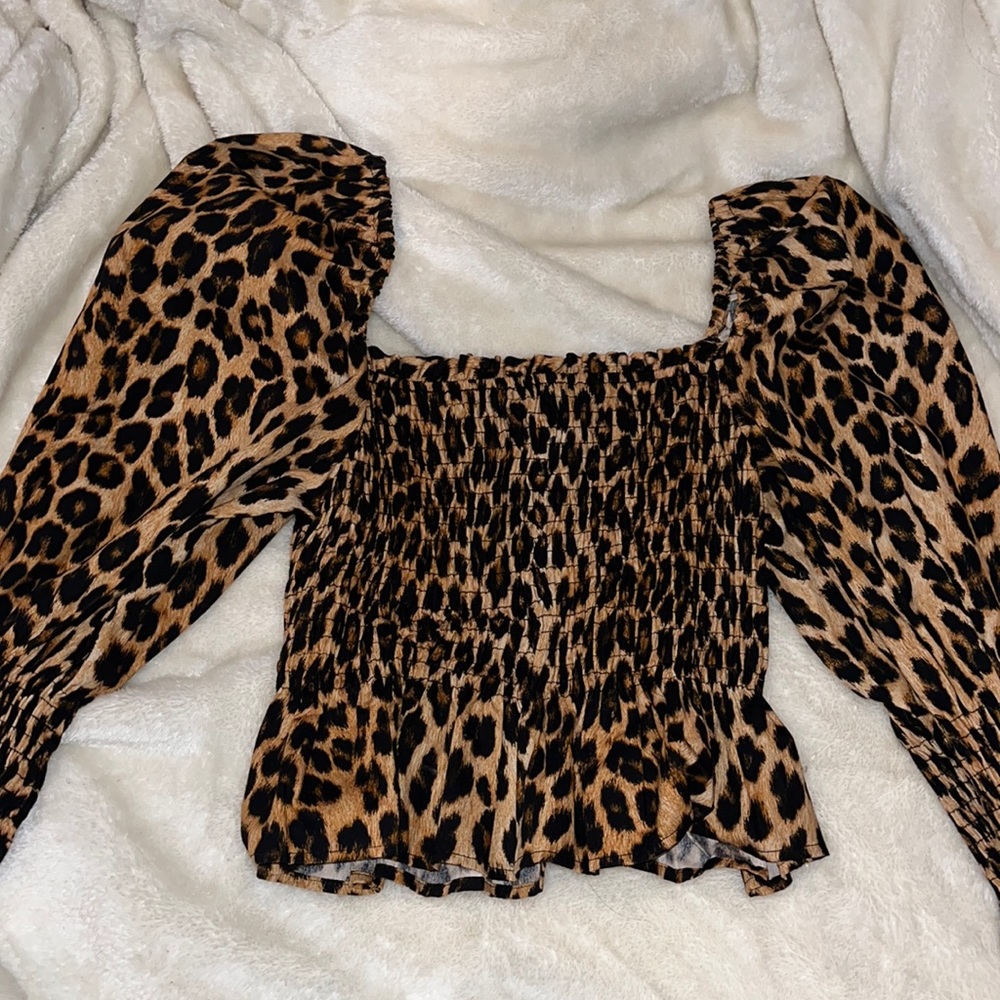 Zara leopard small top/blouse
